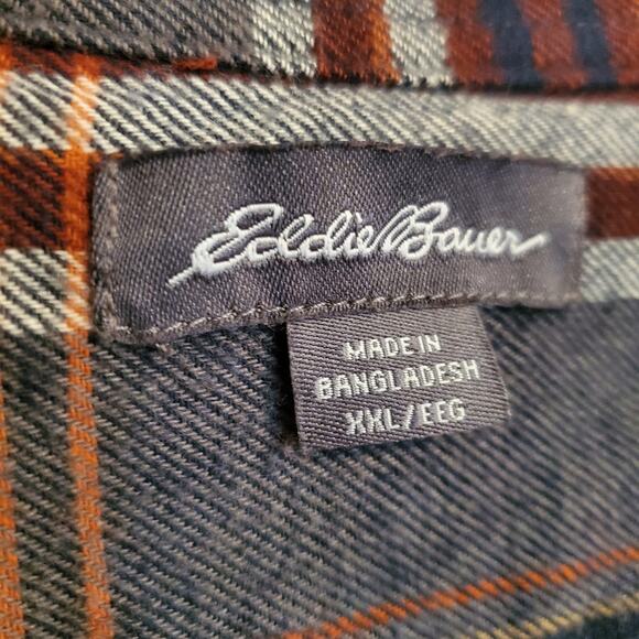 Eddie Bauer Men's flannel button down shirt Cotton sz.XXL - Picture 3 of 4
